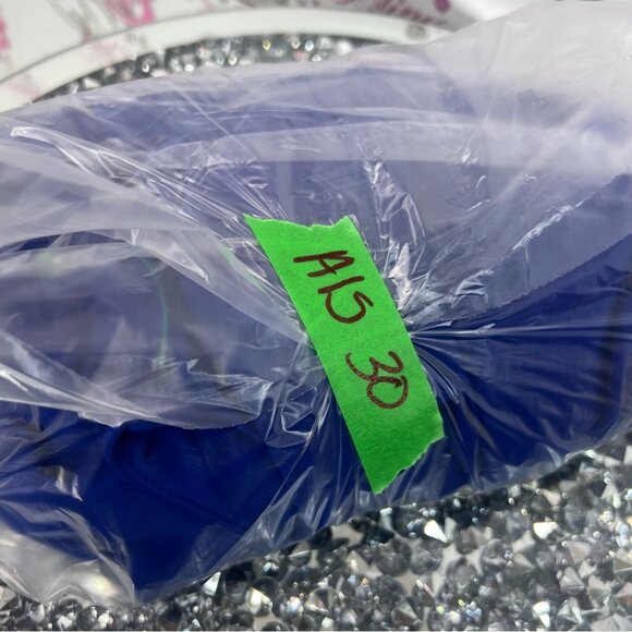 Ralph Lauren dress cinching swoop style Royal Blue Draped Midi Dress stunning - Picture 8 of 8